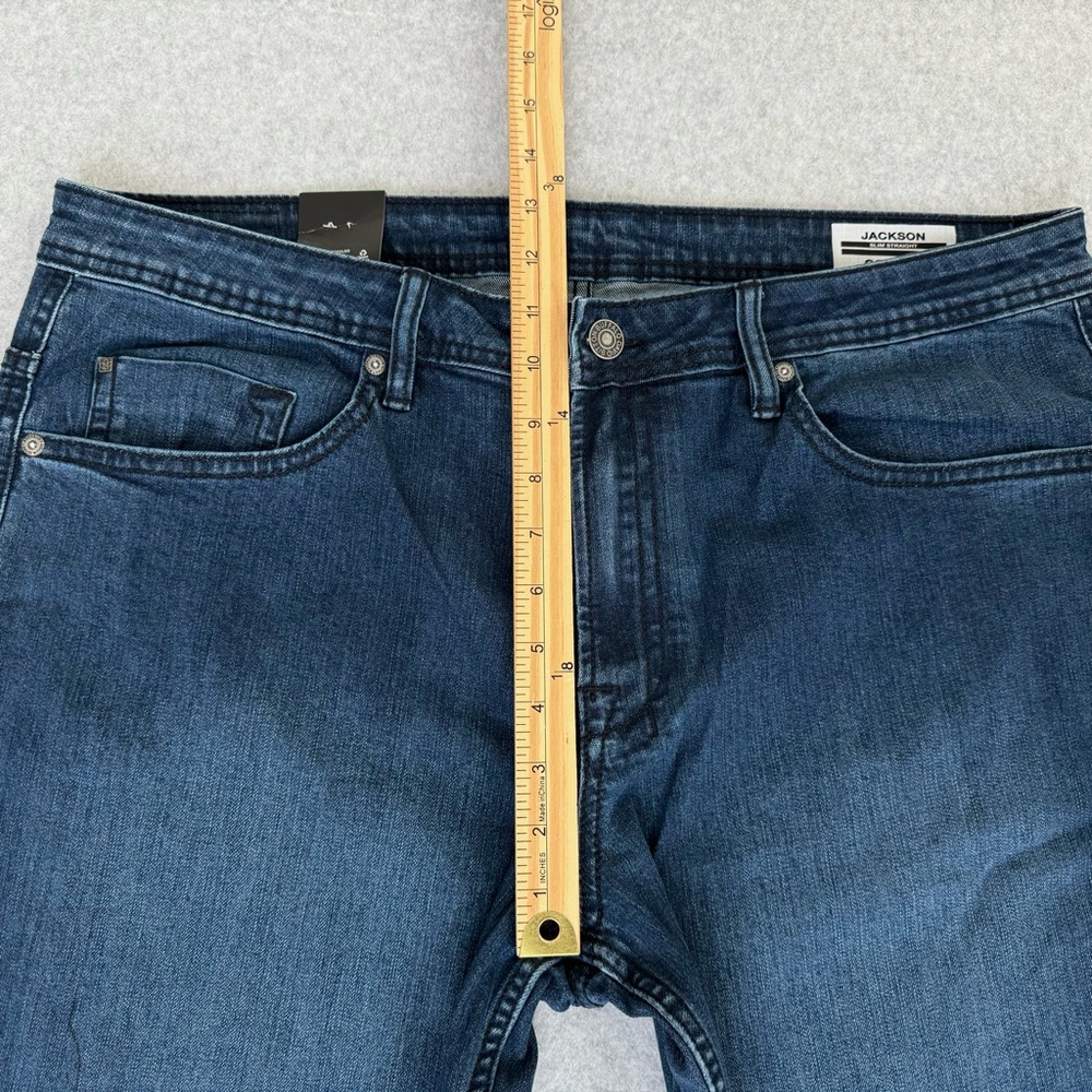 Buffalo David Bitton Jeans Mens 38 x 34 Blue Jackson Fit Slim Straight Blue New - Picture 15 of 16